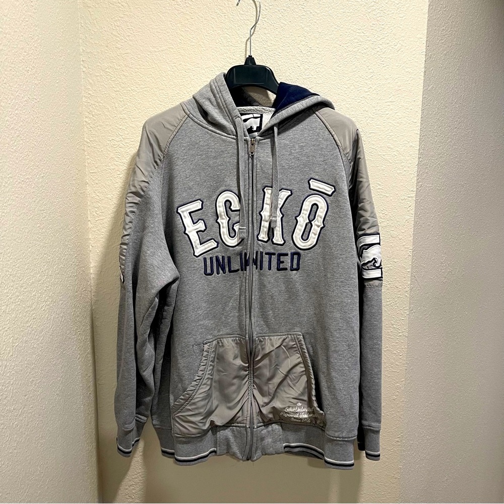 Marc Ecko UNLTD Men Gray Hoodie & Sweatshrits Size XXL